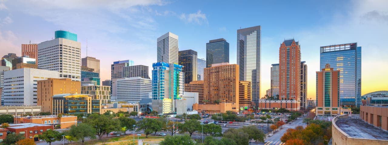 The skyline of Downtown Houston, Texas